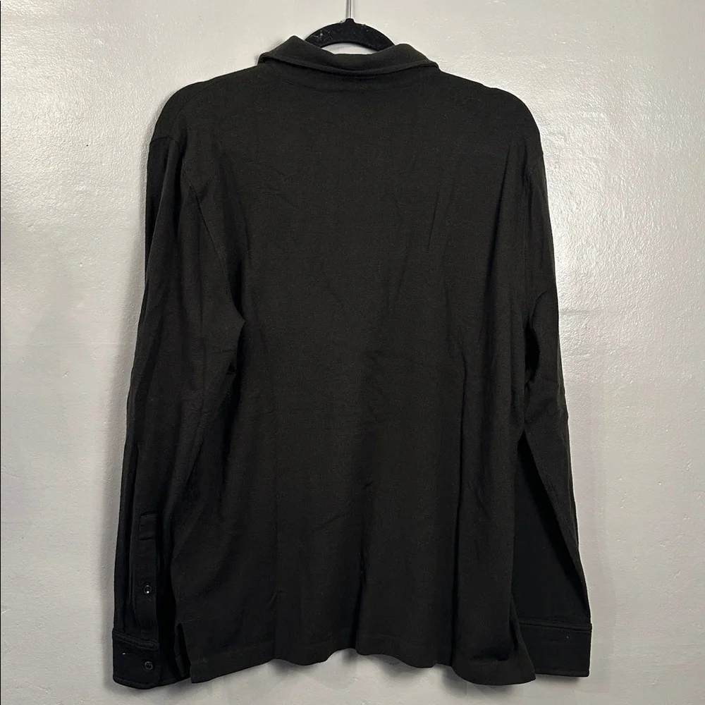 Ralph Lauren Wool Blend Long sleeve Polo charcoal Size X-large